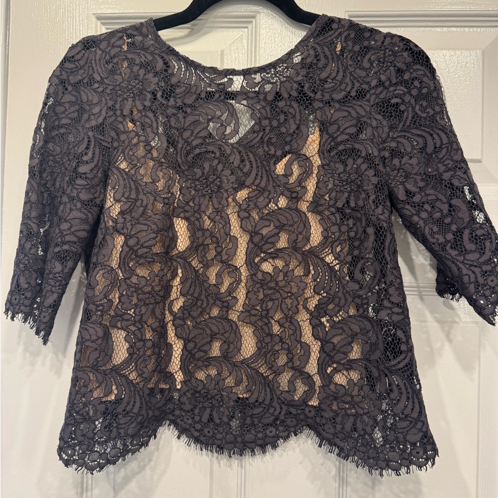 Elegant Black Lace Top